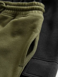 Joggingbroeken|Next - Cargobroeken verpakking van 2 (3 - 16 jr) Zwart/groen