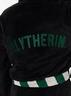 Kamerjassen En Badjassen|Vanilla Underground - Harry Potter Hooded Bathrobe Dressing Gown Zwart/groen Slytherin