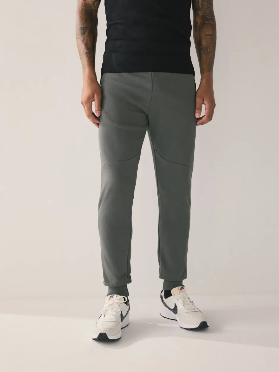 Joggingbroeken|Next Zwart/Leisteen grijs - Interlock Soft Touch 2 Pack Cuffed Joggers