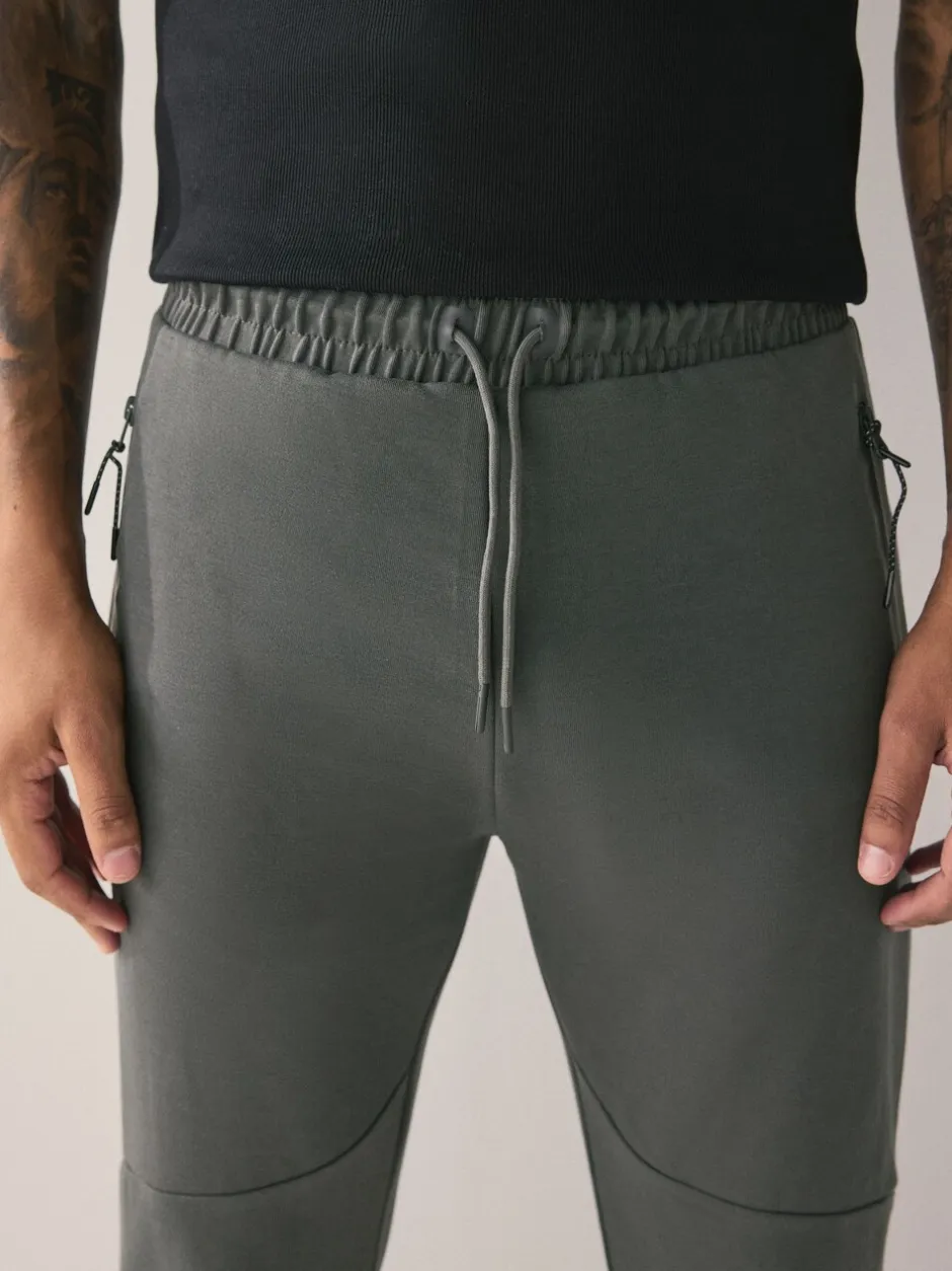Joggingbroeken|Next Zwart/Leisteen grijs - Interlock Soft Touch 2 Pack Cuffed Joggers