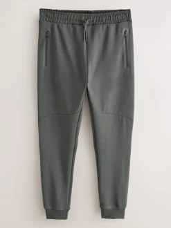 Joggingbroeken|Next Zwart/Leisteen grijs - Interlock Soft Touch 2 Pack Cuffed Joggers