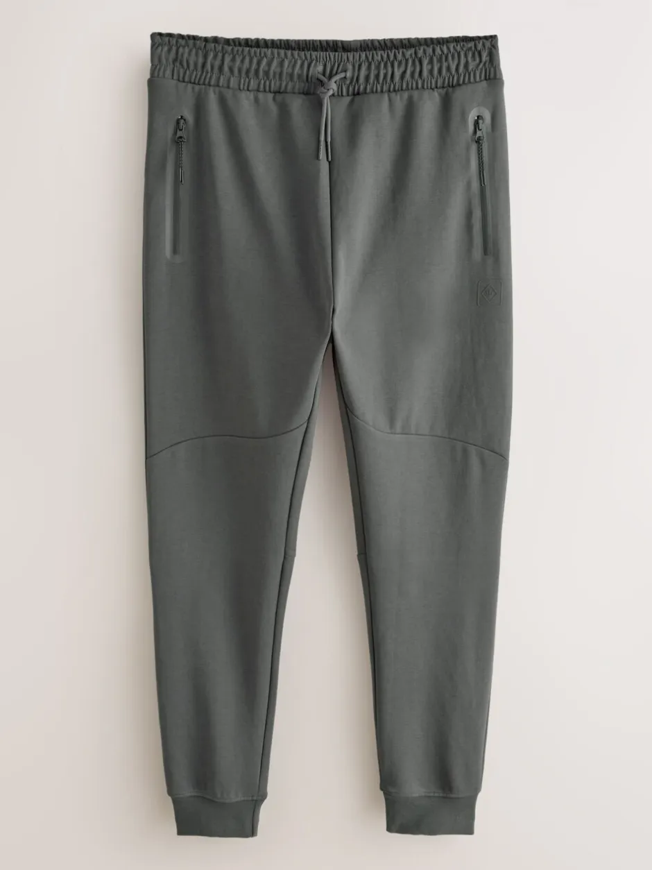 Joggingbroeken|Next Zwart/Leisteen grijs - Interlock Soft Touch 2 Pack Cuffed Joggers