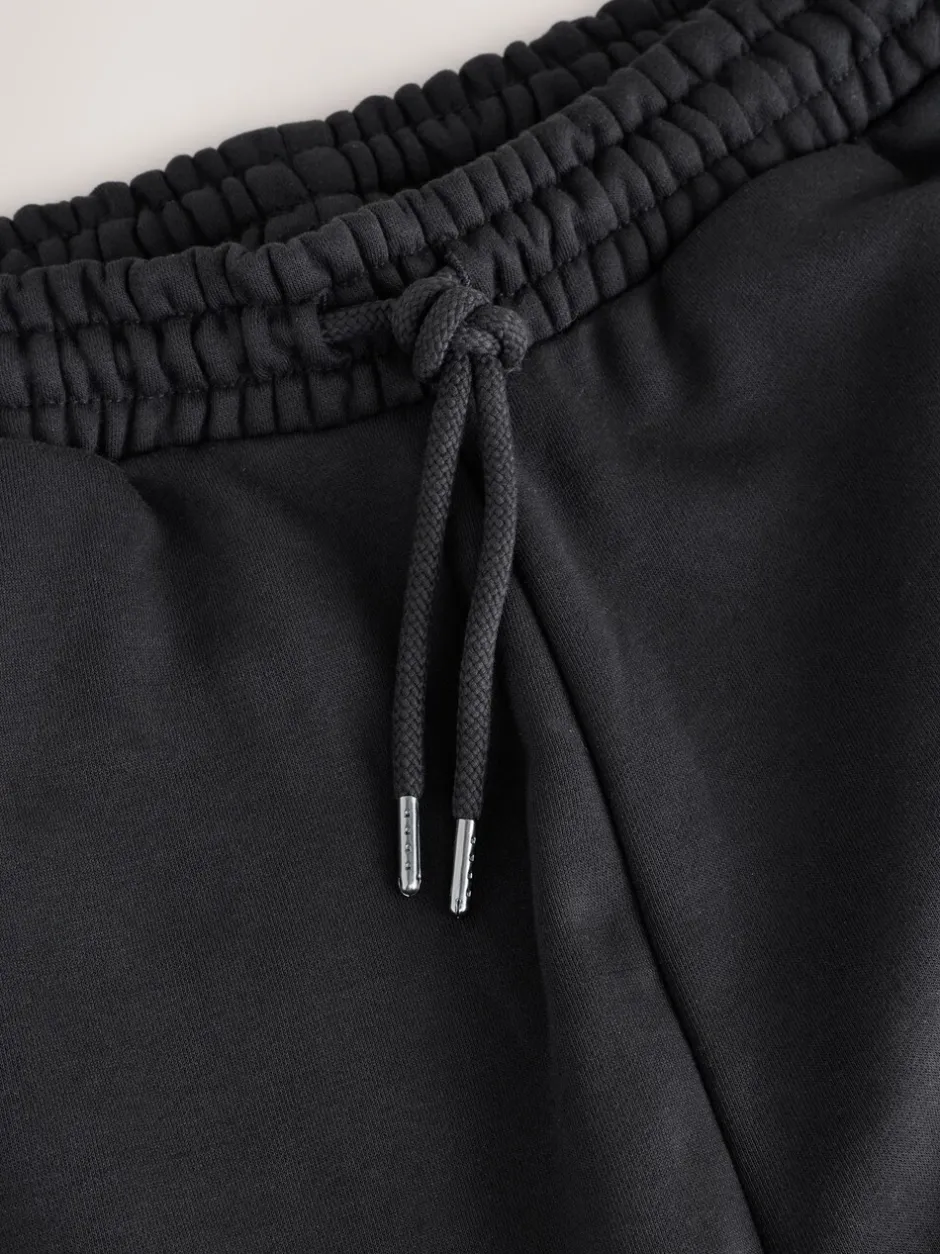 Joggingbroeken*Next - Straight Fit Brushback Heavyweight 2 Pack Joggers Zwart/Leisteen grijs