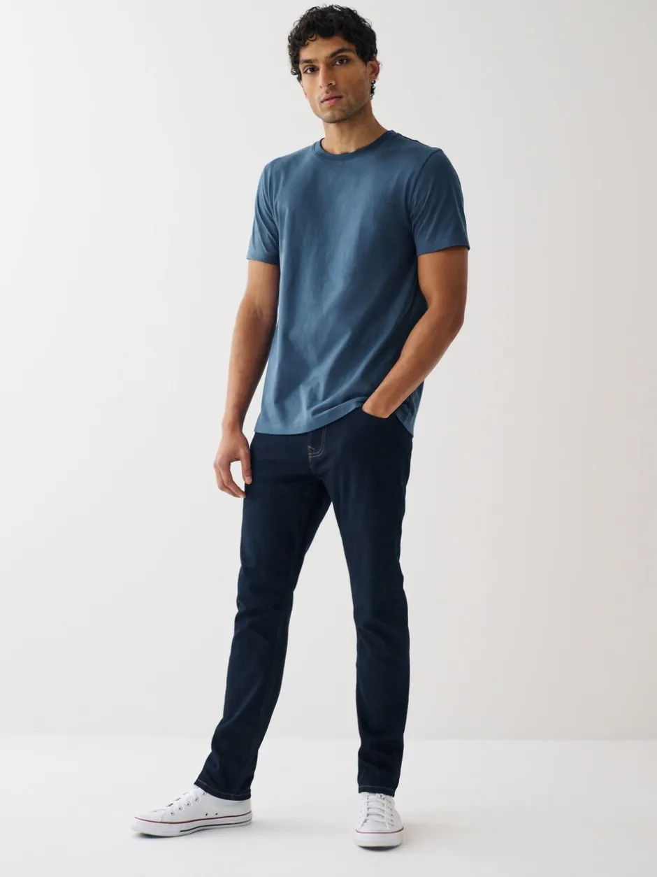 T-Shirts En Hemden|Next Zwart/leisteen/grijs gemêleerd/wit/marineblauw/blauw - Normale Pasvorm - Essential katoenen T-shirts verpakking van 6