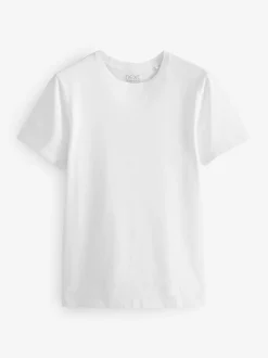 T-Shirts En Hemden|Next Zwart/leisteen/grijs gemêleerd/wit/marineblauw/blauw - Normale Pasvorm - Essential katoenen T-shirts verpakking van 6