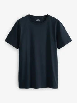 T-Shirts En Hemden|Next Zwart/leisteen/grijs gemêleerd/wit/marineblauw/blauw - Normale Pasvorm - Essential katoenen T-shirts verpakking van 6