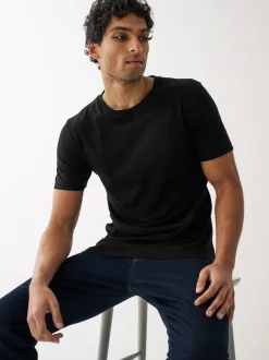 T-Shirts En Hemden|Next Zwart/leisteen/grijs gemêleerd/wit/marineblauw/blauw - Normale Pasvorm - Essential katoenen T-shirts verpakking van 6