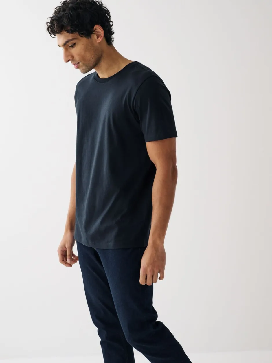 T-Shirts En Hemden|Next Zwart/leisteen/grijs gemêleerd/wit/marineblauw/blauw - Normale Pasvorm - Essential katoenen T-shirts verpakking van 6