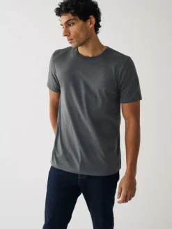 T-Shirts En Hemden|Next Zwart/leisteen/grijs gemêleerd/wit/marineblauw/blauw - Normale Pasvorm - Essential katoenen T-shirts verpakking van 6