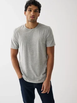 T-Shirts En Hemden|Next Zwart/leisteen/grijs gemêleerd/wit/marineblauw/blauw - Normale Pasvorm - Essential katoenen T-shirts verpakking van 6