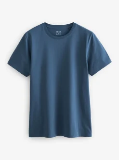 T-Shirts En Hemden|Next Zwart/leisteen/grijs gemêleerd/wit/marineblauw/blauw - Normale Pasvorm - Essential katoenen T-shirts verpakking van 6