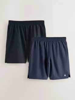 Shorts|Next Zwart/marineblauw - 9 inch - Active Gym Sports Shorts 2 Pack