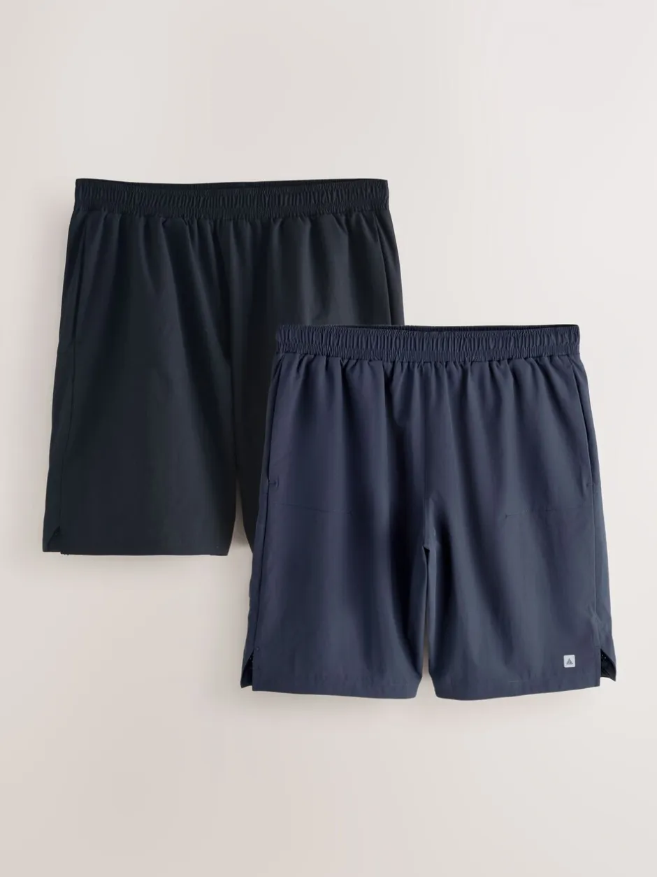 Shorts|Next Zwart/marineblauw - 9 inch - Active Gym Sports Shorts 2 Pack