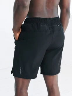 Shorts|Next Zwart/marineblauw - 9 inch - Active Gym Sports Shorts 2 Pack