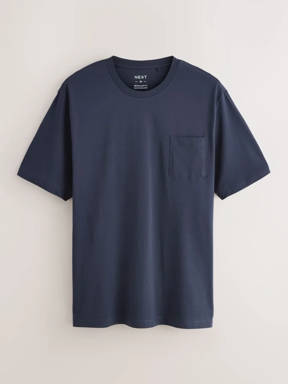 Pyjama's|Loungewear|Next Zwart/marineblauw - Check Short Sleeve Jersey Pyjamas Set 2 Pack