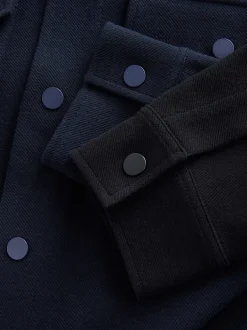 Jassen En Jacks|Shirts|Next - Jersey Twill Popper Shackets 2 Pack Zwart/marineblauw