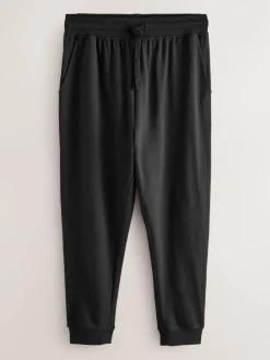 Pyjama's|Loungewear|Next - Met boorden - Loopback Soft Touch 2 Pack Open Joggers Zwart/marineblauw