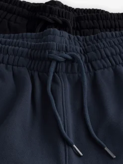 Joggingbroeken|Next Zwart/marineblauw - Open - Brushback Heavyweight Open 2 Pack Joggers