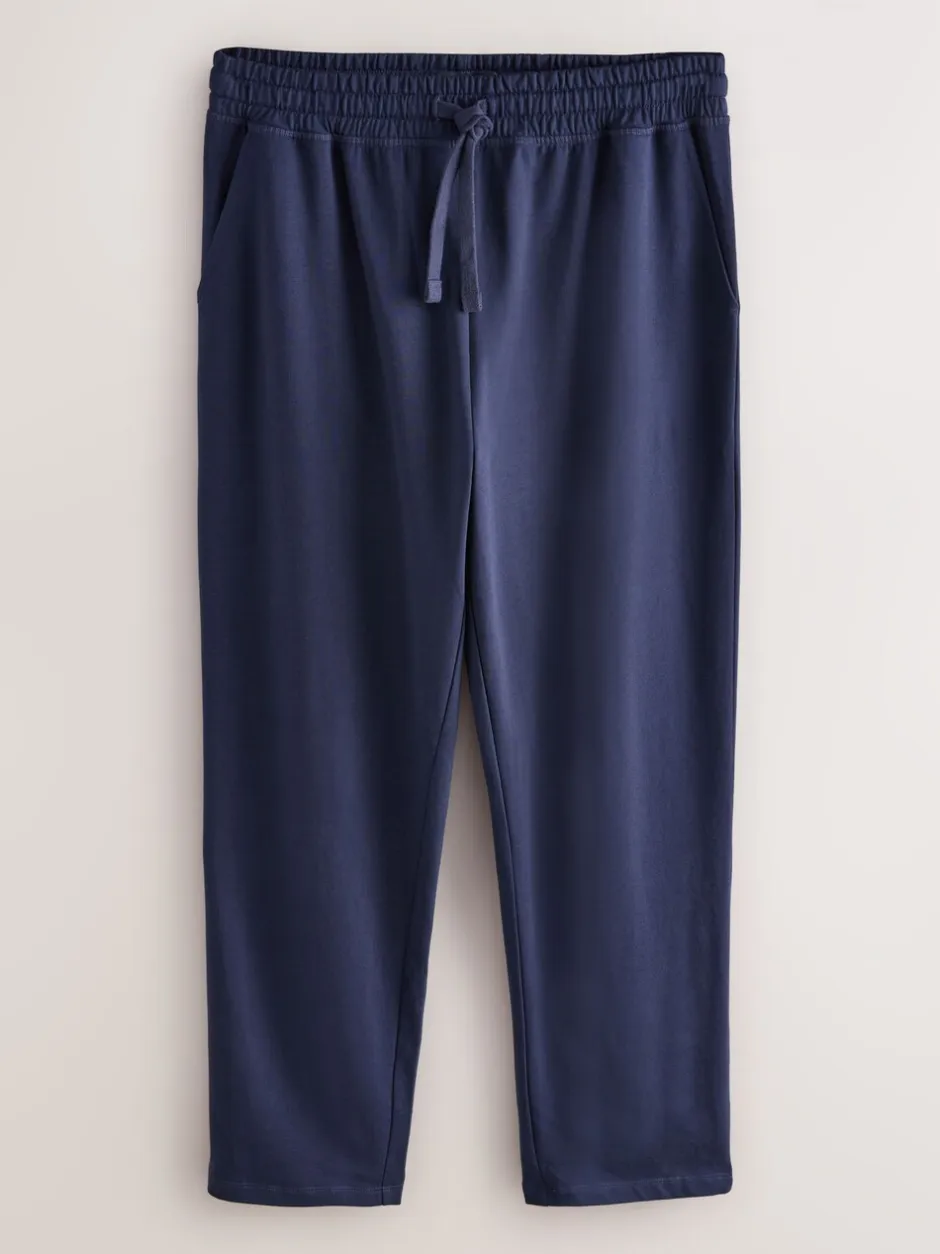 Pyjama's|Loungewear|Next - Open - Loopback Soft Touch 2 Pack Open Joggers Zwart/marineblauw