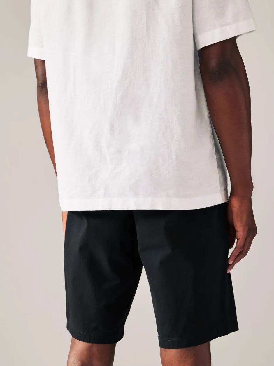Shorts*Next - Slim Fit - Set van 2 chinoshorts met stretch Zwart/marineblauw