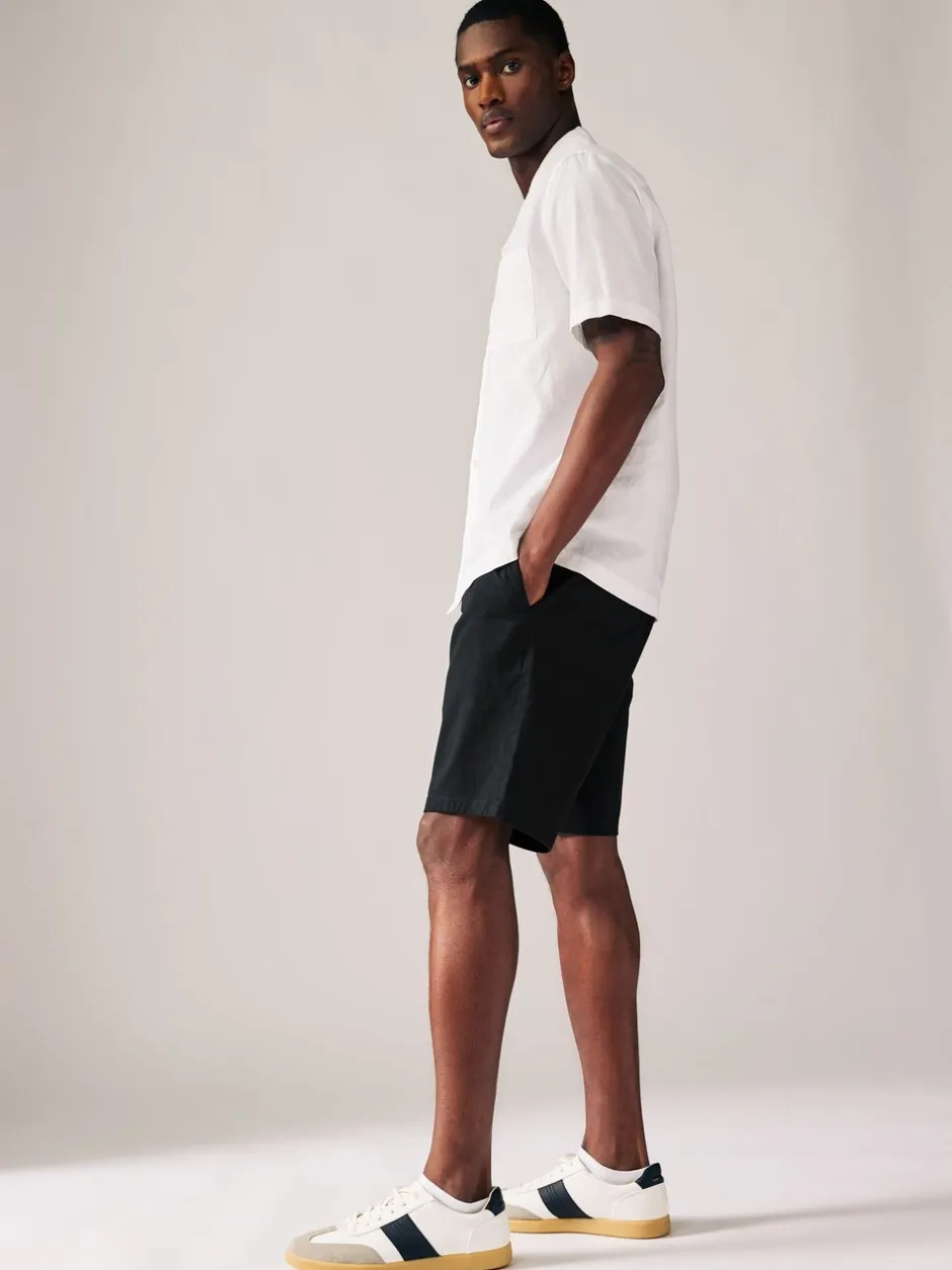 Shorts*Next - Slim Fit - Set van 2 chinoshorts met stretch Zwart/marineblauw