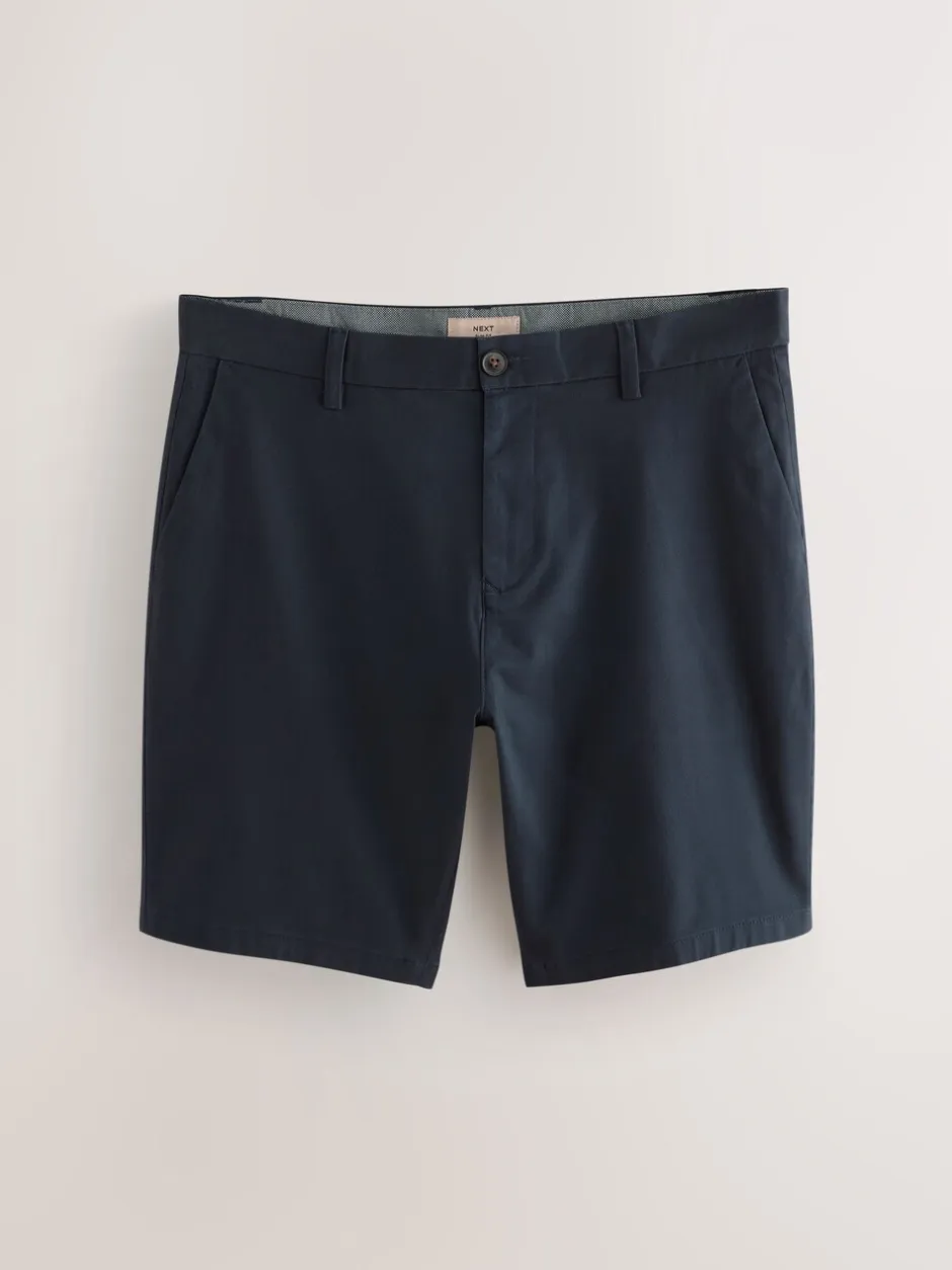 Shorts*Next - Slim Fit - Set van 2 chinoshorts met stretch Zwart/marineblauw