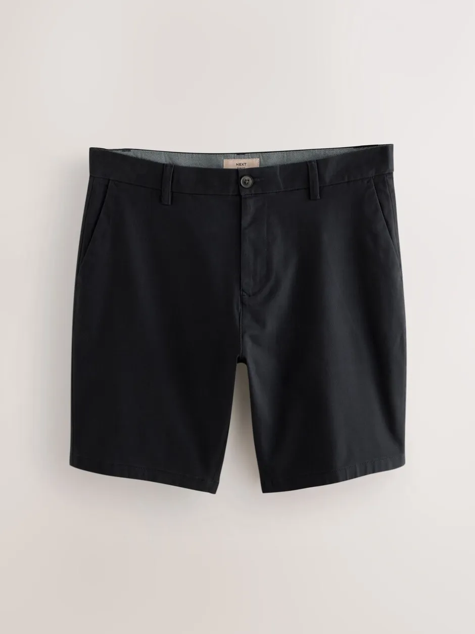 Shorts*Next - Slim Fit - Set van 2 chinoshorts met stretch Zwart/marineblauw