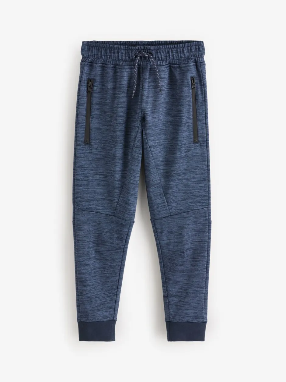 Joggingbroeken|Next - Slim-fit joggingbroek met ritszak (3-16jr) Zwart/marineblauw