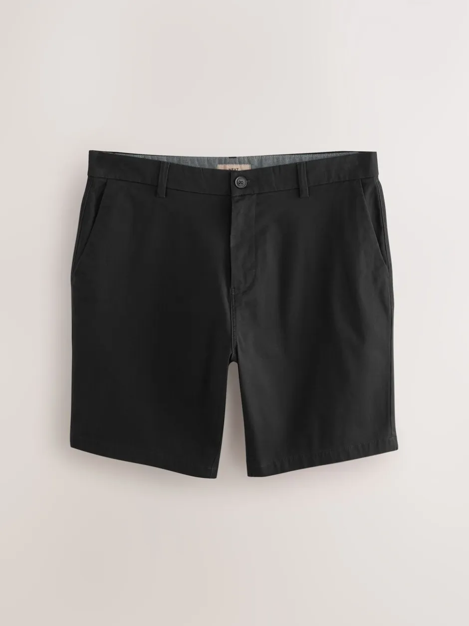 Shorts|Next - Straight fit - Set van 2 chinoshorts met stretch Zwart/marineblauw