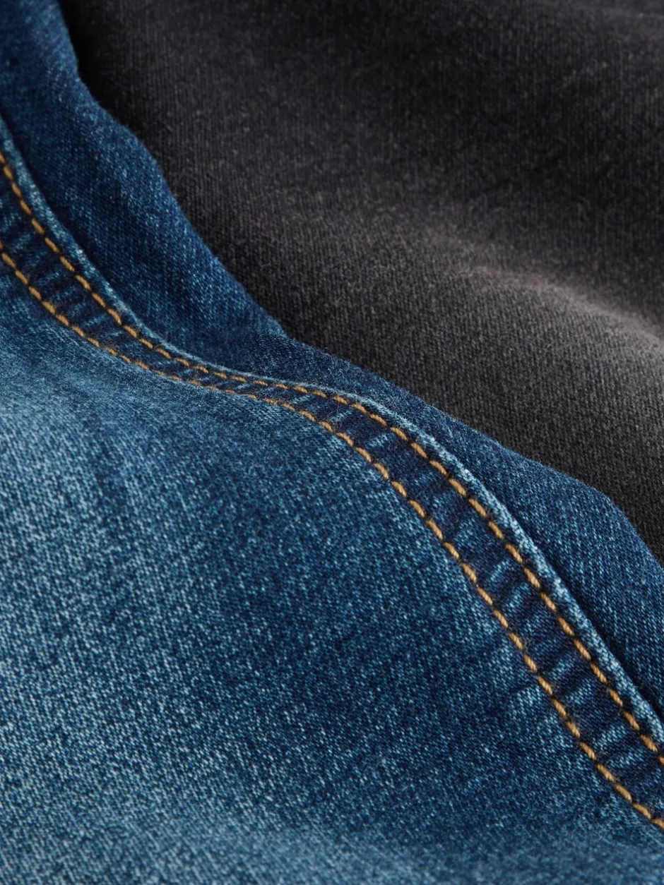 Jeans|Next Zwart/marineblauw - Stretchy jeans met elastische taille 2 pack (3-16jr)