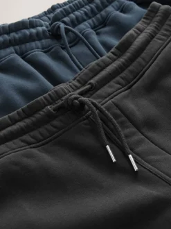 Shorts*Next - Zachte jerseyshorts verpakking van 2 Zwart/marineblauw