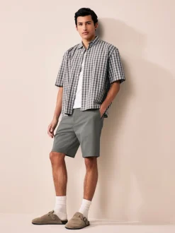 Shorts*Next - Straight fit - Set van 3 chinoshorts met stretch Zwart/marineblauw/antraciet