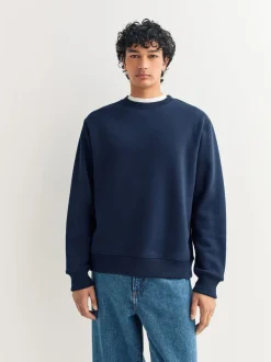 Sweaters En Hoody´S|Sweaters En Hoody´S*Next Zwart/Marineblauw/Gemêleerd grijs - Heavyweight Cotton Rich Jersey Crew Sweatshirts 3 Pack