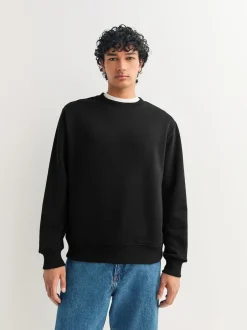 Sweaters En Hoody´S|Sweaters En Hoody´S*Next Zwart/Marineblauw/Gemêleerd grijs - Heavyweight Cotton Rich Jersey Crew Sweatshirts 3 Pack