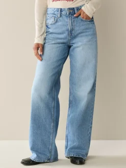 Jeans*Next - Jeans met wijde pijpen 2 Set Zwart/middelblauw