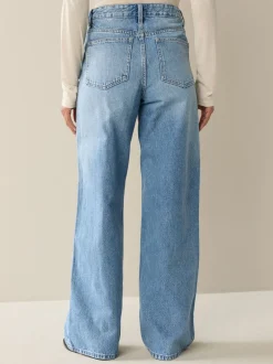 Jeans*Next - Jeans met wijde pijpen 2 Set Zwart/middelblauw