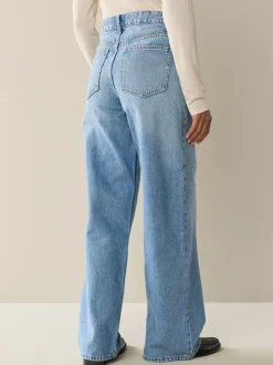 Jeans*Next - Jeans met wijde pijpen 2 Set Zwart/middelblauw