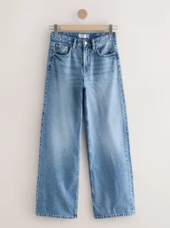 Jeans*Next - Jeans met wijde pijpen 2 Set Zwart/middelblauw