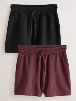 Shorts*Next Zwart/paarsrood - Verpakking van 2 jersey shorts