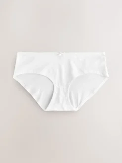 Onderbroeken|Next - Set van 5 slips met hoog katoengehalte Zwart/pastelroze huidskleur/wit