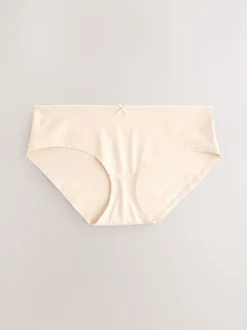 Onderbroeken|Next - Set van 5 slips met hoog katoengehalte Zwart/pastelroze huidskleur/wit