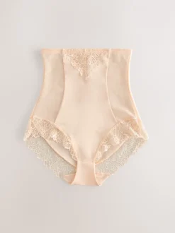 Shapewear*Next Zwart/pastelroze huidskleur - Femina vormende slip met buikcorrectie 2 stuks