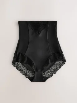 Shapewear*Next Zwart/pastelroze huidskleur - Femina vormende slip met buikcorrectie 2 stuks