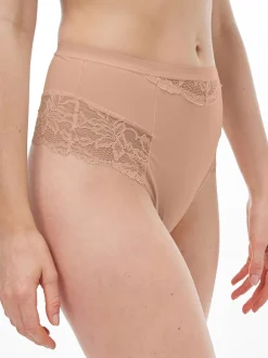 Shapewear|Next - 2 Strings met licht buikcorrigerende hoge taille Zwart/praline huidskleur