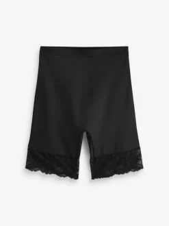 Shapewear|Next Zwart/praline huidskleur - 2 Licht vormgevende buikcorrigerende shorts met kanten achterkant