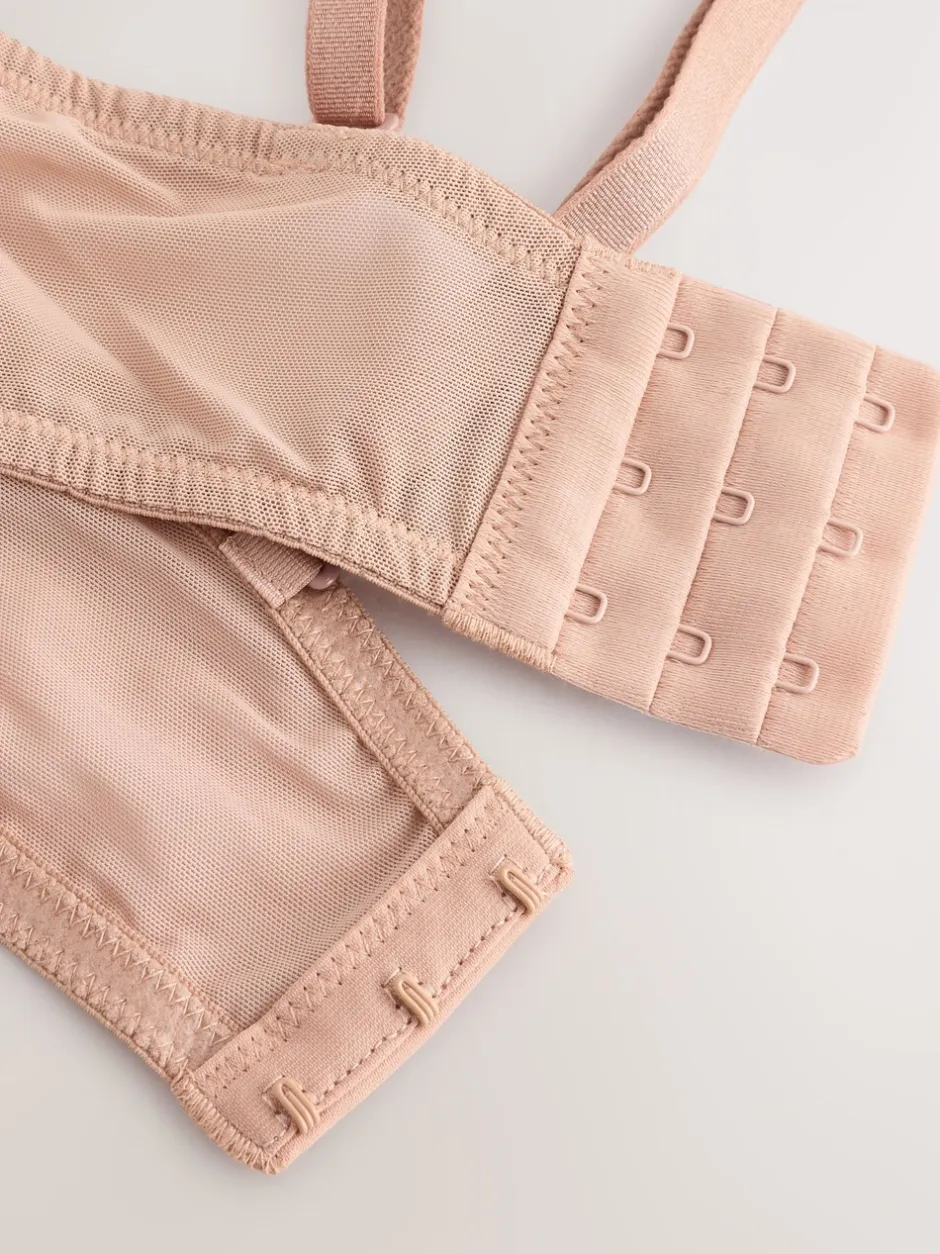 Beha's*Next Zwart/praline huidskleur - Kanten strapless multiway beha's zonder vulling 2 set