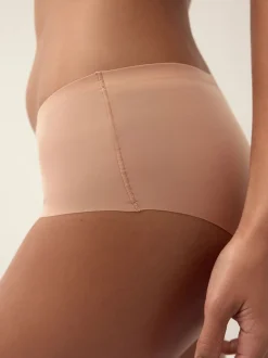 Onderbroeken*Next - Geen zichtbare onderbroeklijn comfortabele slips verpakking van 3 Zwart/Praline Huidskleur/Chocolade Huidskleur