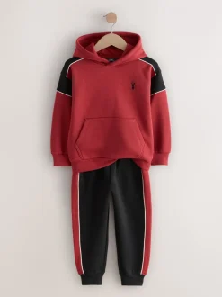 Joggingbroeken|Sweaters En Hoody´S|Next Zwart/rood - Colourblock Hoodie Set