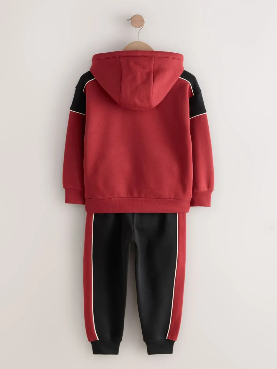 Joggingbroeken|Sweaters En Hoody´S|Next Zwart/rood - Colourblock Hoodie Set