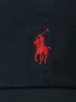 Mutsen, Sjaals En Handschoenen|Polo Ralph Lauren Zwart/rood logo - Classic Cap